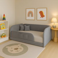Lietuvių gamybos minkšta vaikiška lova montessori Mija Lietuvių gamybos minkšta vaikiška lova montessori Mija