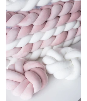 RANKŲ DARBO PYNĖ - LOVOS APSAUGA balta / rožinė RANKŲ DARBO PYNĖ - LOVOS APSAUGA balta / rožinė