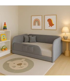 Lietuvių gamybos minkšta vaikiška lova montessori Mija Lietuvių gamybos minkšta vaikiška lova montessori Mija